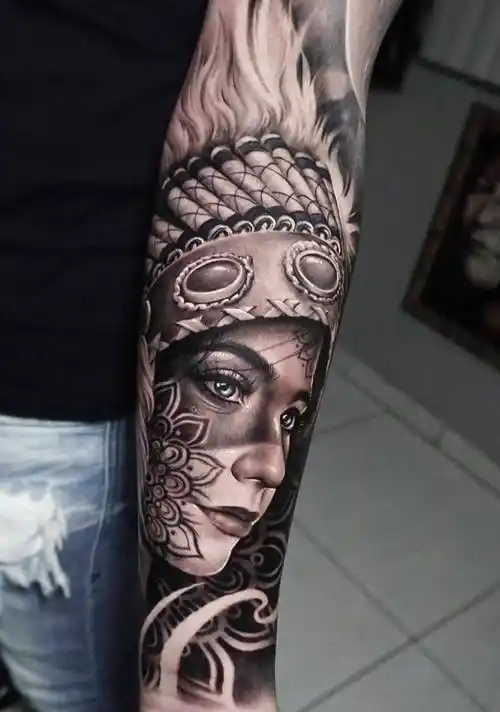 上海由龙纹身写实大手臂纹身写实小臂纹身图案分享