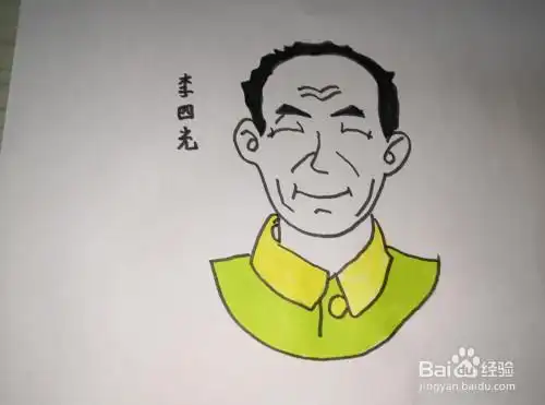 李四光手抄报简笔画