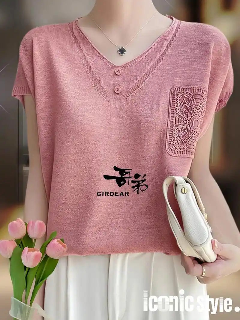 03气质薄款连肩袖上衣.