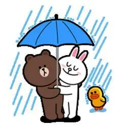 熊gif兔子gif打伞gif淋雨gif