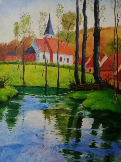 油画风景|纯艺术|绘画|木久一 - 临摹作品 - 站酷 (zcool)