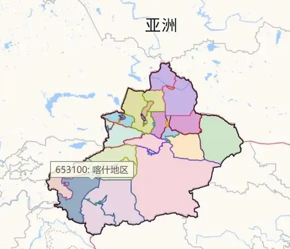 喀什地区在新疆的位置