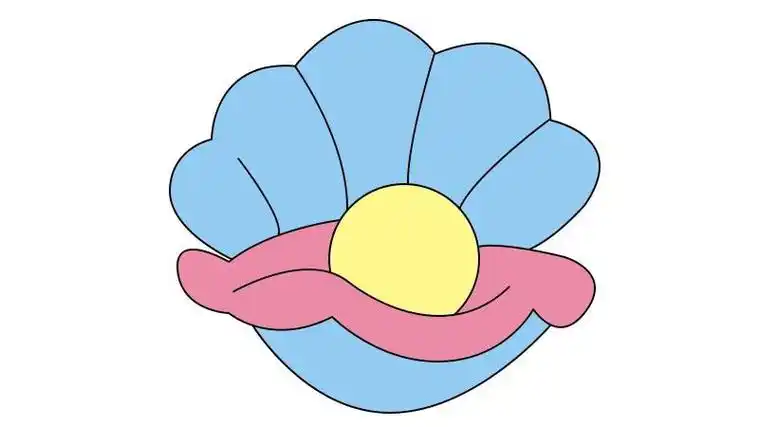 贝壳简笔画画法