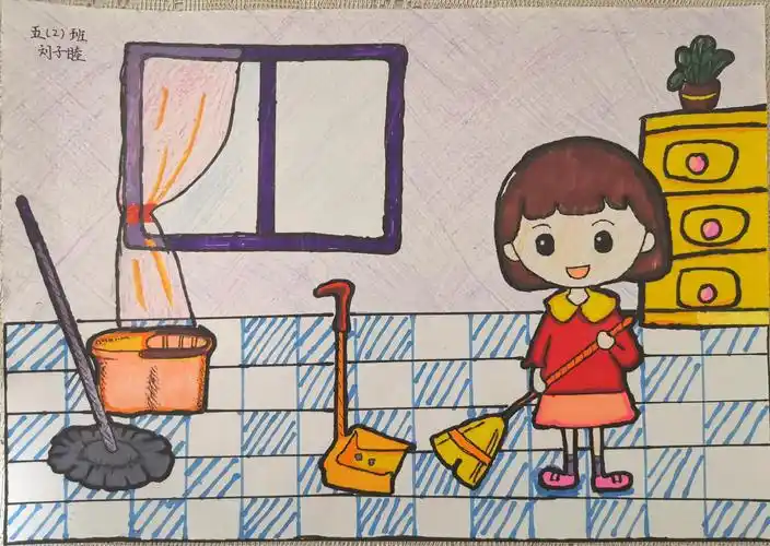 【桥西教育疫情防控】红星小学美术课堂之劳动节