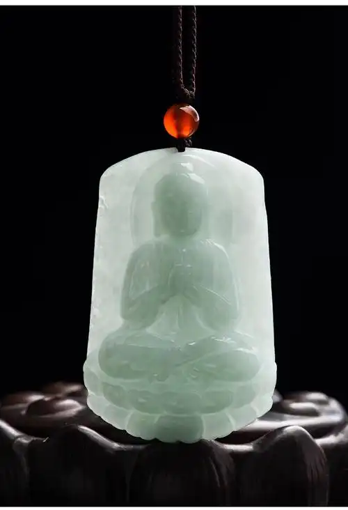 低价捡漏歆洛天然翡翠大日如来冰种玉石吊坠守护神本命佛男女挂件翡翠