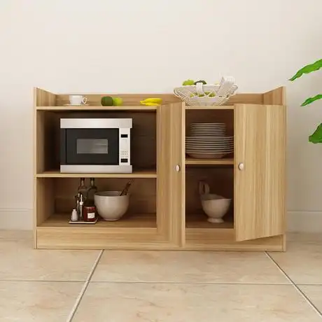 简约现代餐边柜橱柜碗柜微波炉柜简易客厅柜储物柜收纳柜厨房柜子