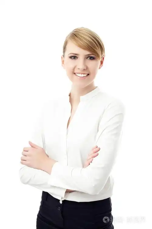 孤立在白色背景上的商界女强人