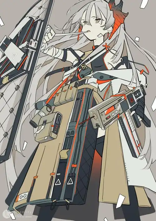 明日方舟插画塞雷娅浊心斯卡蒂瑕光