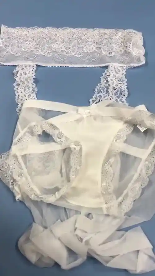 【浪莎丝袜】浪莎吊带丝袜性感纯欲白丝腿精超薄火辣长筒蕾丝一体式过