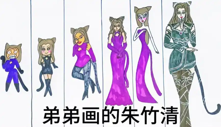 简笔画不同画风的朱竹清,你最喜欢哪一个呢(1)