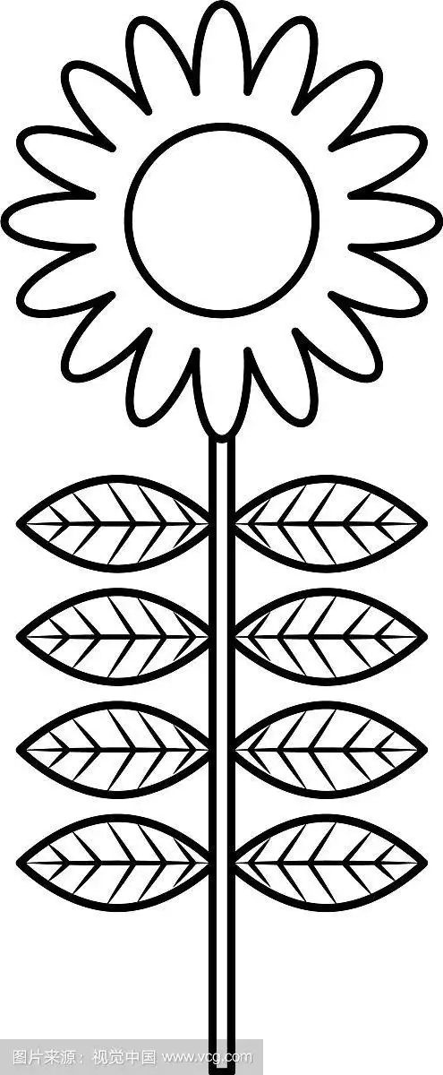 花叶装饰自然的图标