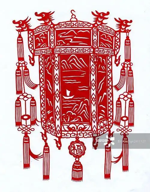 糊灯笼上的剪纸 手工剪纸图片大全简单-普车都