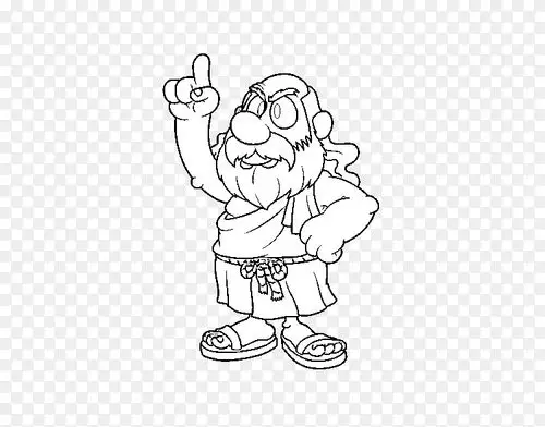 绘制宙斯着色书希腊神话古希腊着色书