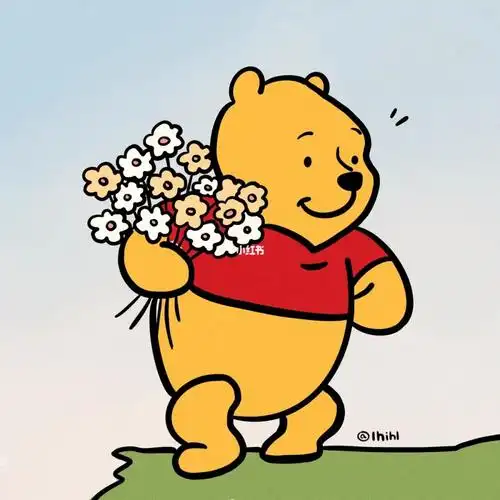 跳跳虎噗噗情侣头像摘朵花花送给你78