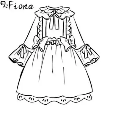 少女心洛丽塔简笔画人物简单