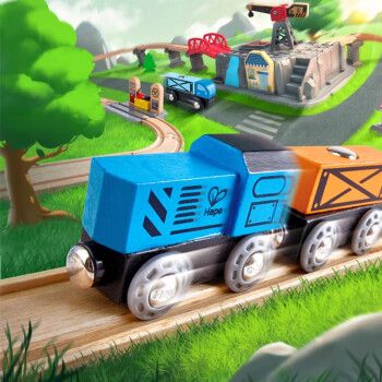 轨道套装男孩拼插玩具女孩玩具模型玩具火车轨道小镇运输收纳套e3764