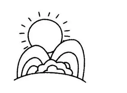 日出简笔画图片大全 中级简笔画教程-第5张