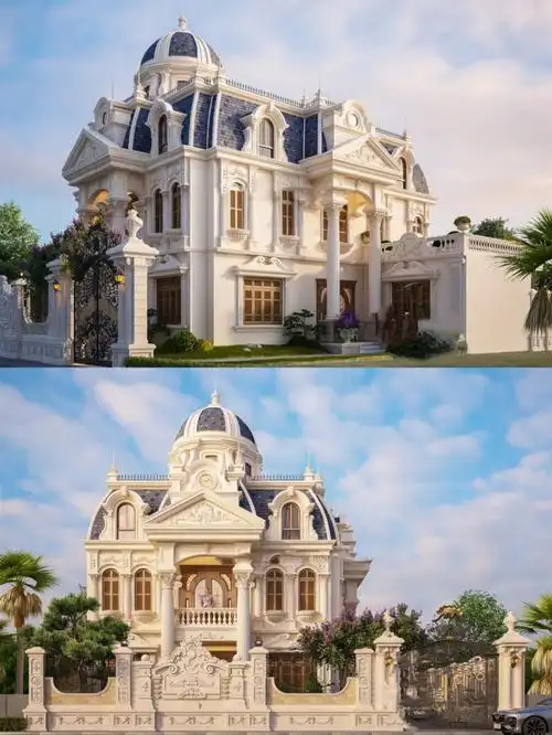 别墅设计经典法式城堡别墅住宅