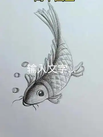 画100幅素描画第八课,鱼 一起学画画 一学就会系列 炭笔画 每日一画