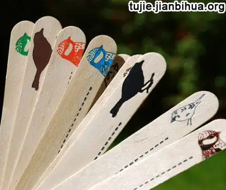 冰棒棍书签作品图片欣赏