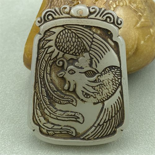 战国玉器仿古玉石雕刻吊坠挂件岫玉玉璧摆件古董收藏简约玉佩牌子