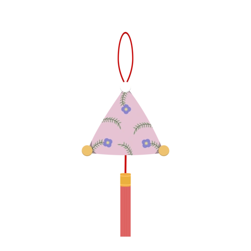 手绘矢量扁平端午香包图片