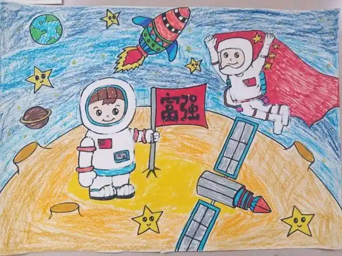 富有想象力的儿童画作品反映新时代 新生活的优秀作品