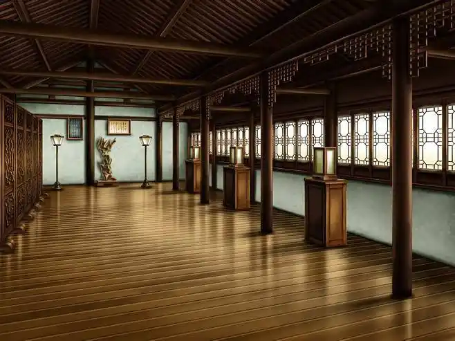 素材古风背景室内