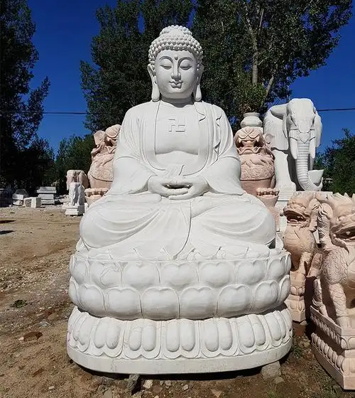 汉白玉观音雕像 石雕观音像 寺庙佛像 大理石雕刻观音fffxs-535