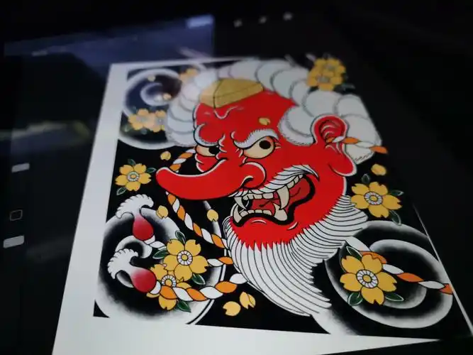 日式纹身手稿图大天狗