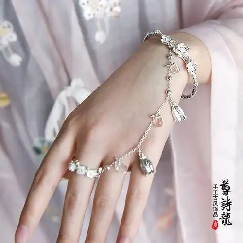 古风饰品镯子手链流苏戒指古装宫铃汉服手饰手链
