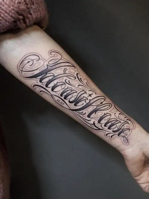 花体字_纹身图案手稿图片_伦贤的纹身作品集