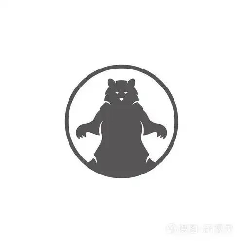 熊轮廓隔离在白色背景矢量插图站立熊矢量图形标志