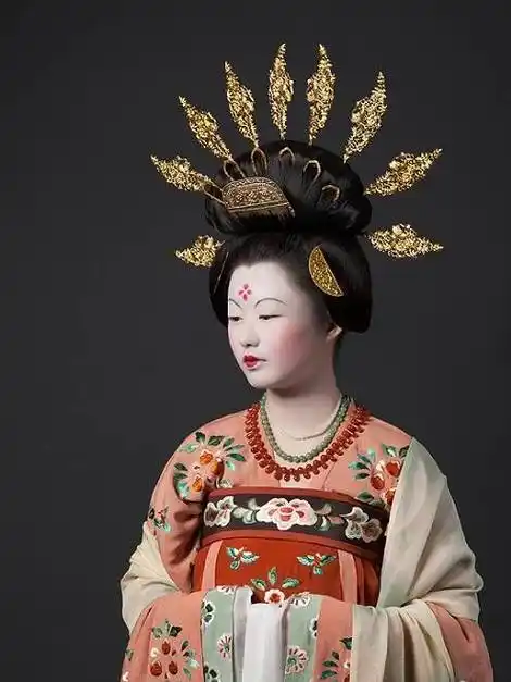 五代十国贵妇装束复原图:这是比唐朝更奢华的服饰!_时期_汉服_武人