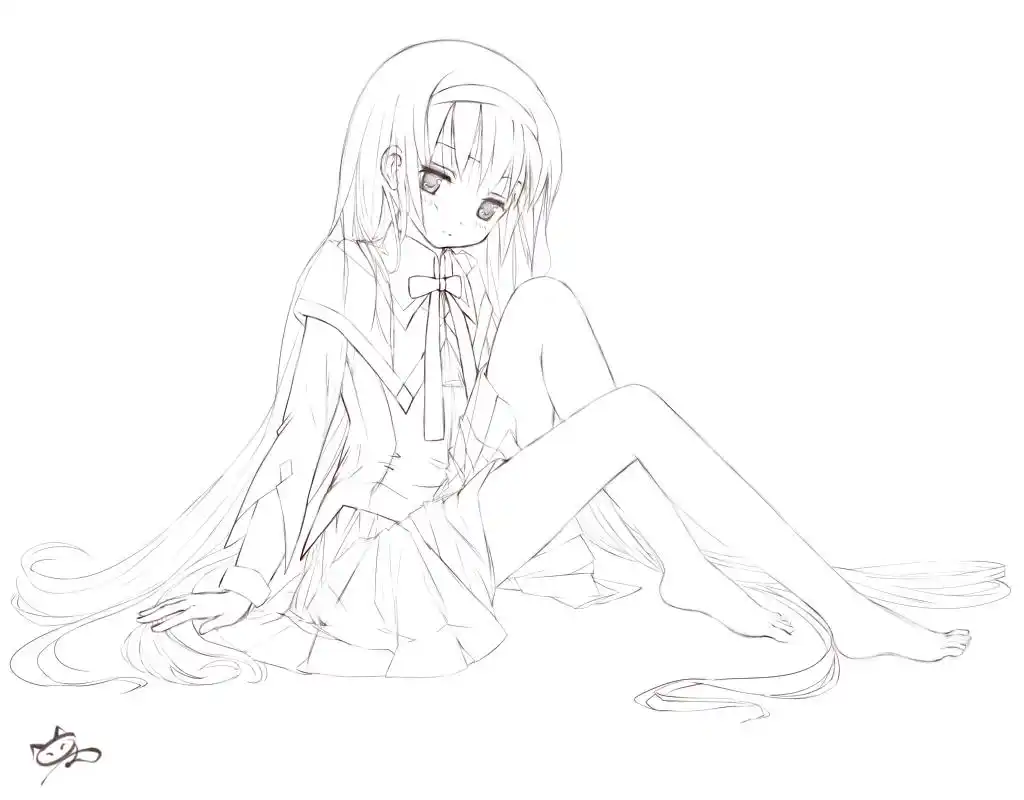 日本动漫线描合集-001