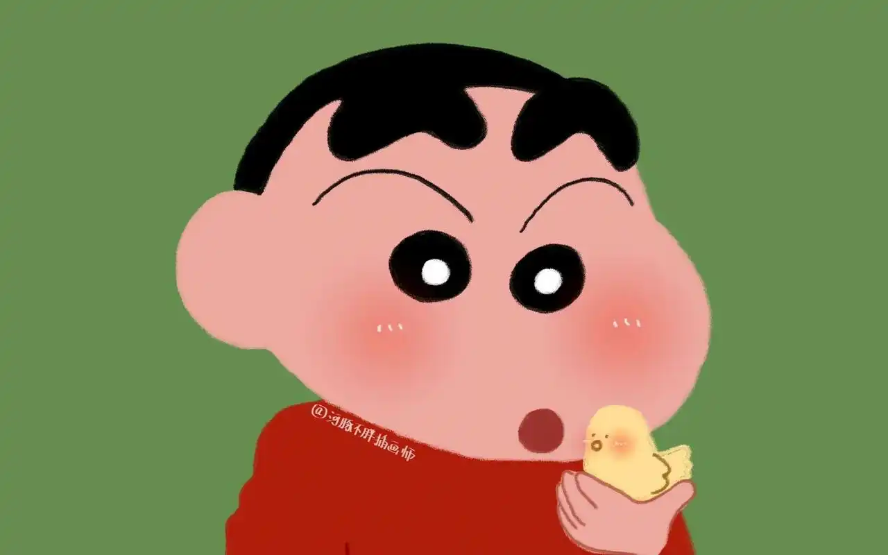 不知道你们会不会喜欢[亲吻]#电脑壁纸# #绿色壁纸# #蜡笔小新壁纸