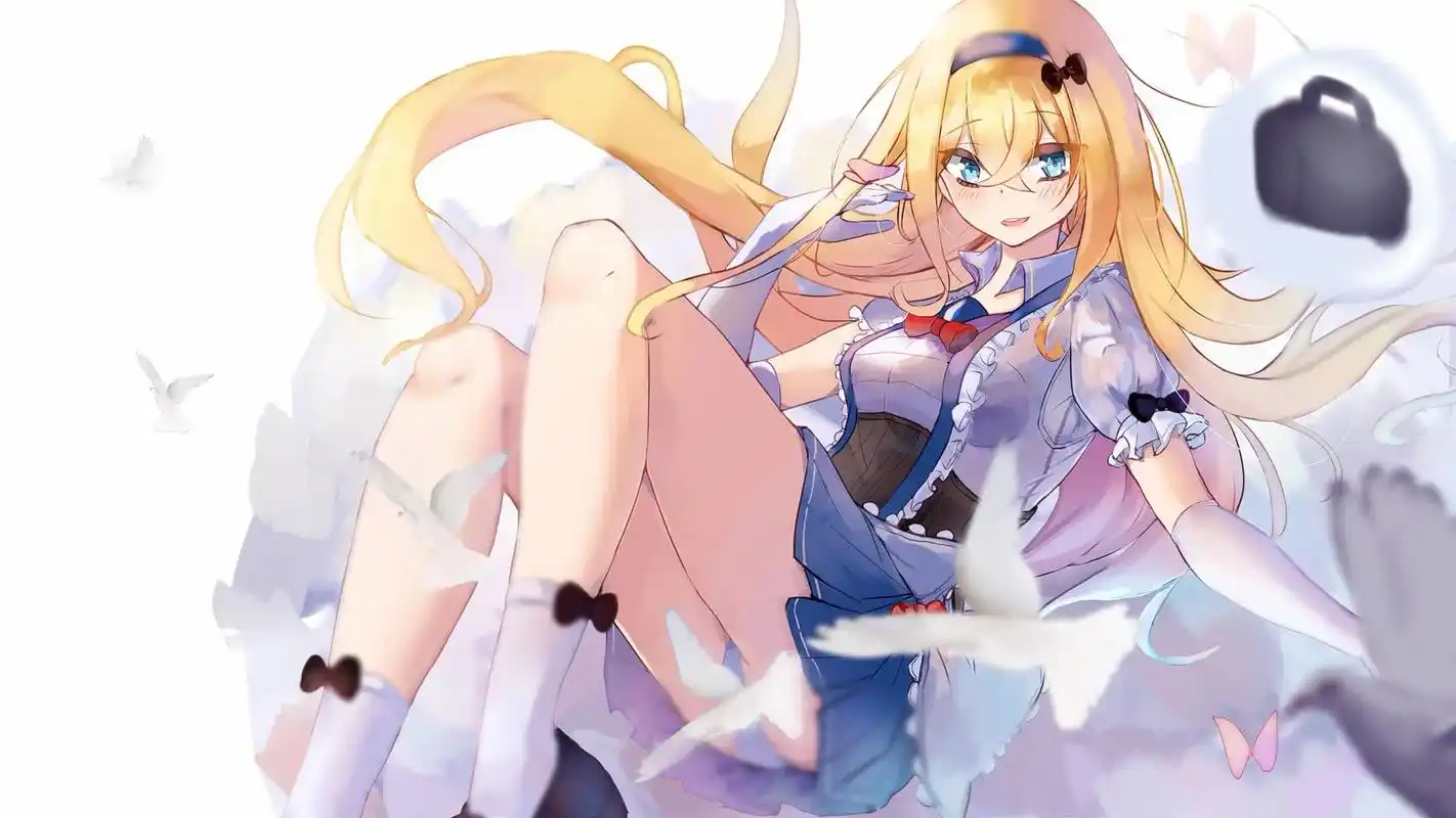 爱丽丝.#二次元 #绘画 #壁纸 #爱丽丝梦游仙境 #插图  - 抖音