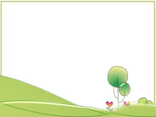 绿色卡通简洁幻灯片ppt模板素材免费下载_ppt背景_艾奥云办公室