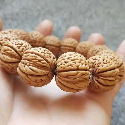 桃核手串蚂蚁柳叶野生山正圆矮桩男女手链佛珠
