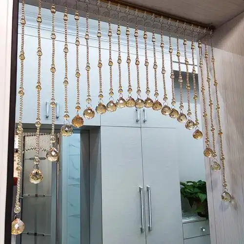 门帘水晶珠帘隔断客厅过道玄关屏风卫生间卧室珠帘