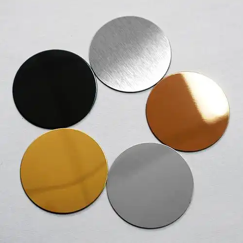 不锈铁引磁片金色黑色贴片车载支架磁吸铁片定制logo带背胶