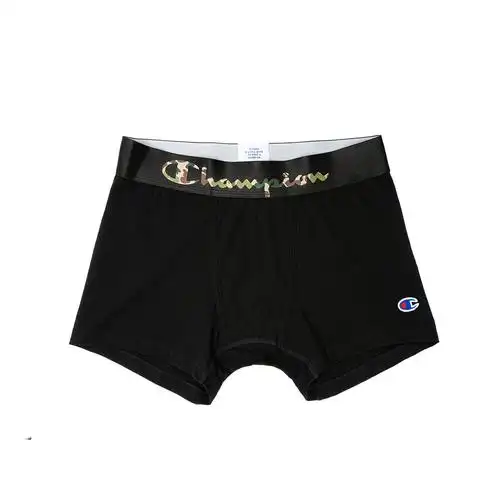 内裤champion冠军男式平角迷彩图案舒适草写logo男平角内裤