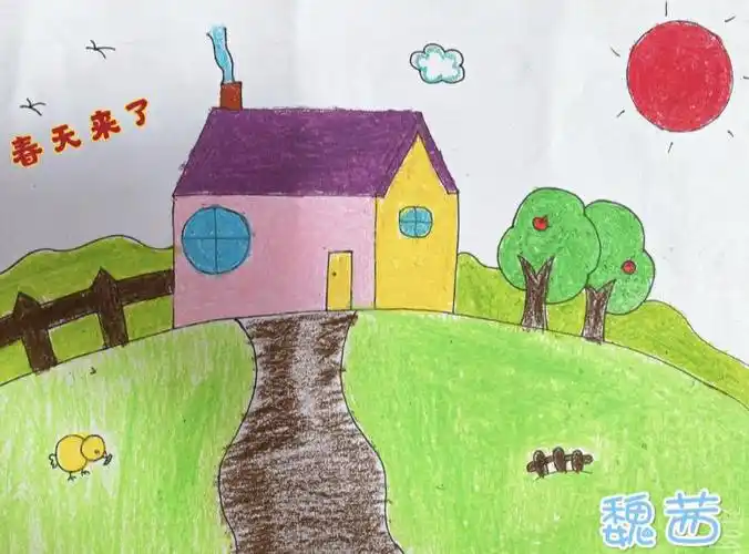 嘉禾广运幼儿园团建系列三 绘画活动～ "热爱春天,热爱自然"