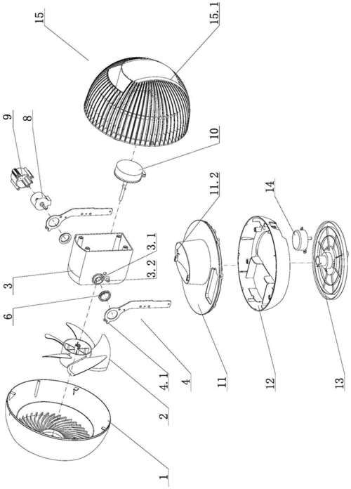 一种摇头风扇的制作方法