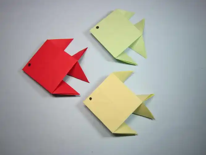 儿童手工折纸小鱼,3分钟学会小金鱼的折法,diy手工制作