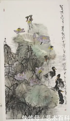 艺术家陆越子写意花鸟画