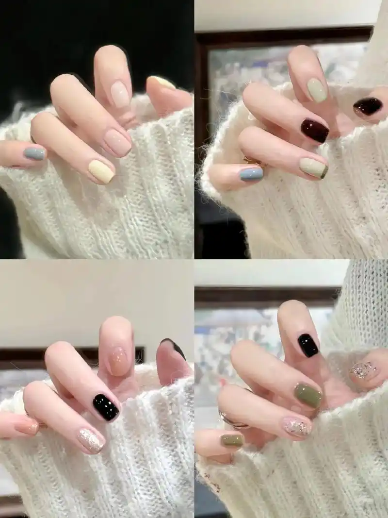 夏日通勤小短甲.很夏日风的通勤美甲,短而精致,简单大方显白又 - 抖音