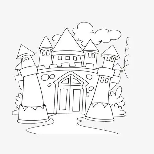 充气城堡城堡简笔画
