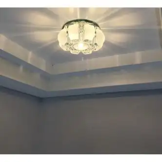 仁聚益新款led水晶射灯过道走廊门口灯进门玄关飘窗吊顶筒灯7.