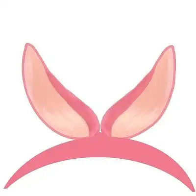 毛绒兔耳朵素材可爱小兔子png素材兔耳朵元素